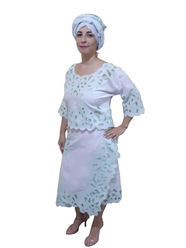 CONJUNTO AFRICANO FEMININO 03 PEÇAS MODELO 36 RICHELIEU