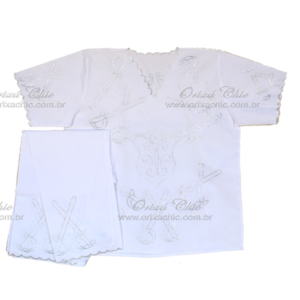 CONJUNTO MASCULINO DE ESPADAS E ESCUDO DE PONTO CHEIO